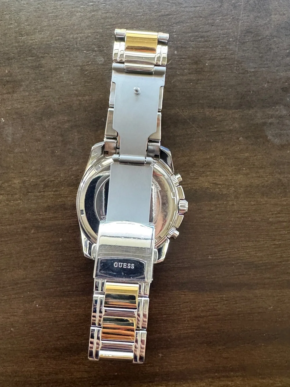 NEW GUESS Men’s Crystal Multifunction Watch Silver Gold Dress Watch